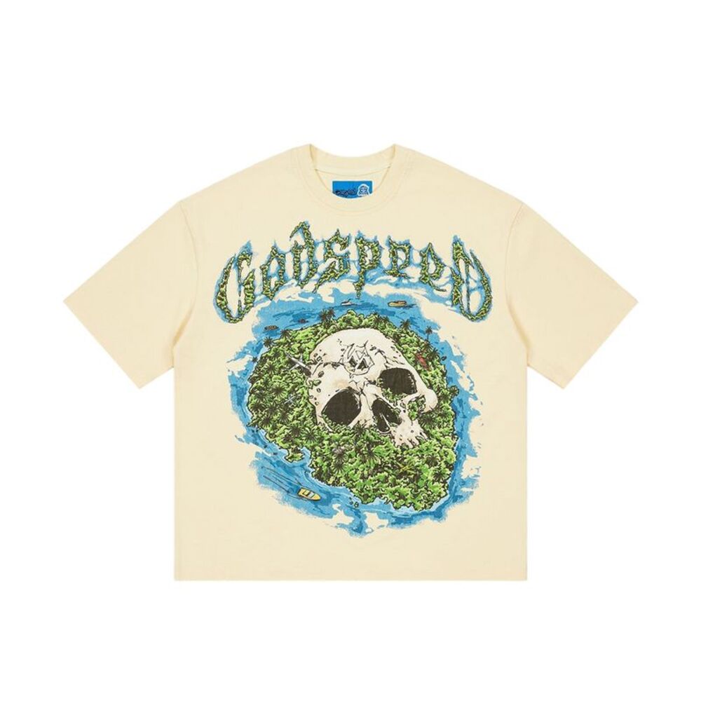 Godspeed NextGen Crew Neck T-Shirt Skull Island II Mens Cream SKULL ISLAND